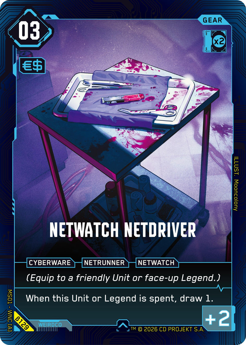 Image for NetWatch Netdriver (B129) (Welcome to Night City - Beta) - Cyberpunk TCG