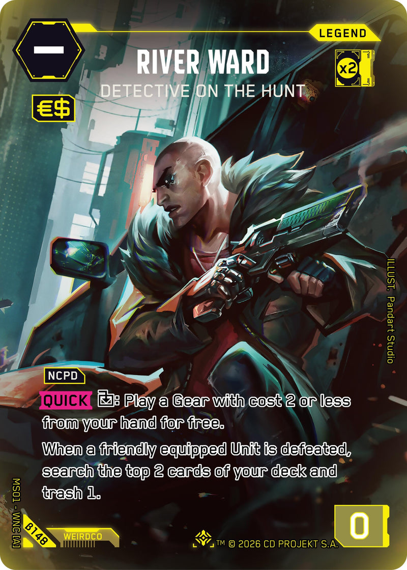 Image for River Ward - Detective on the Hunt (ILegend) (B148) (Welcome to Night City - Beta) - Cyberpunk TCG