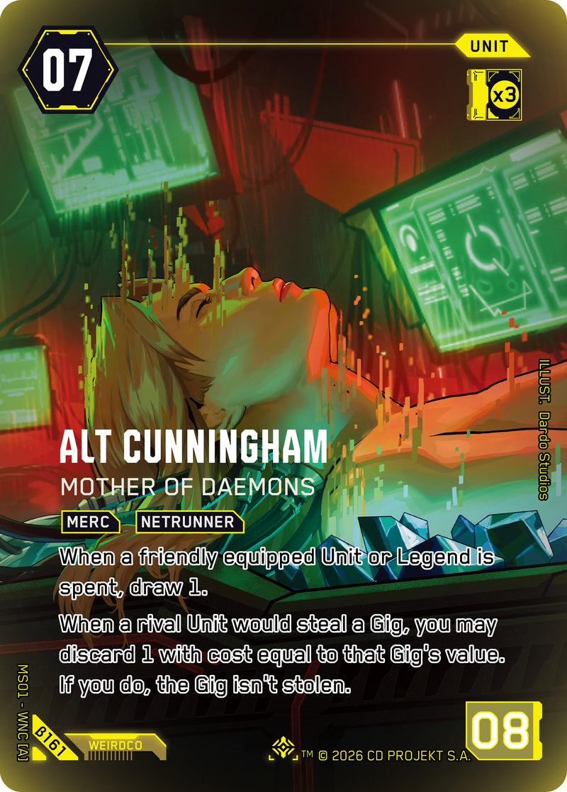 Image for Alt Cunningham - Mother of Daemons (IO) (B161) (Welcome to Night City - Beta) - Cyberpunk TCG