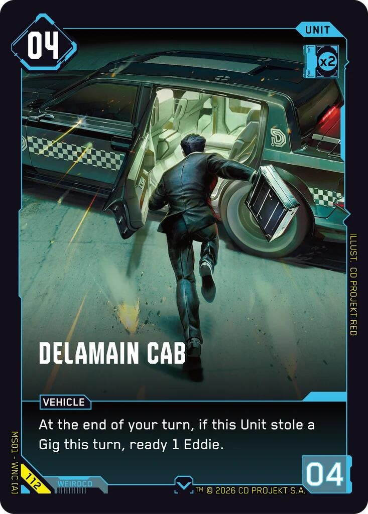 Image for Delamain Cab (112) (Welcome to Night City - Retail) - Cyberpunk TCG