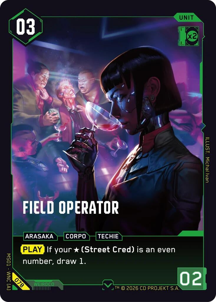 Image for Field Operator (078) (Welcome to Night City - Retail) - Cyberpunk TCG