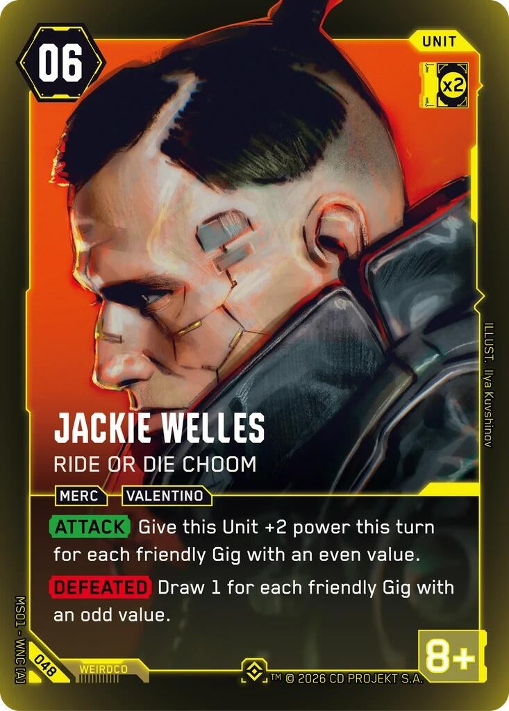 Image for Jackie Welles - Ride or Die Choom (048) (Welcome to Night City - Retail) - Cyberpunk TCG