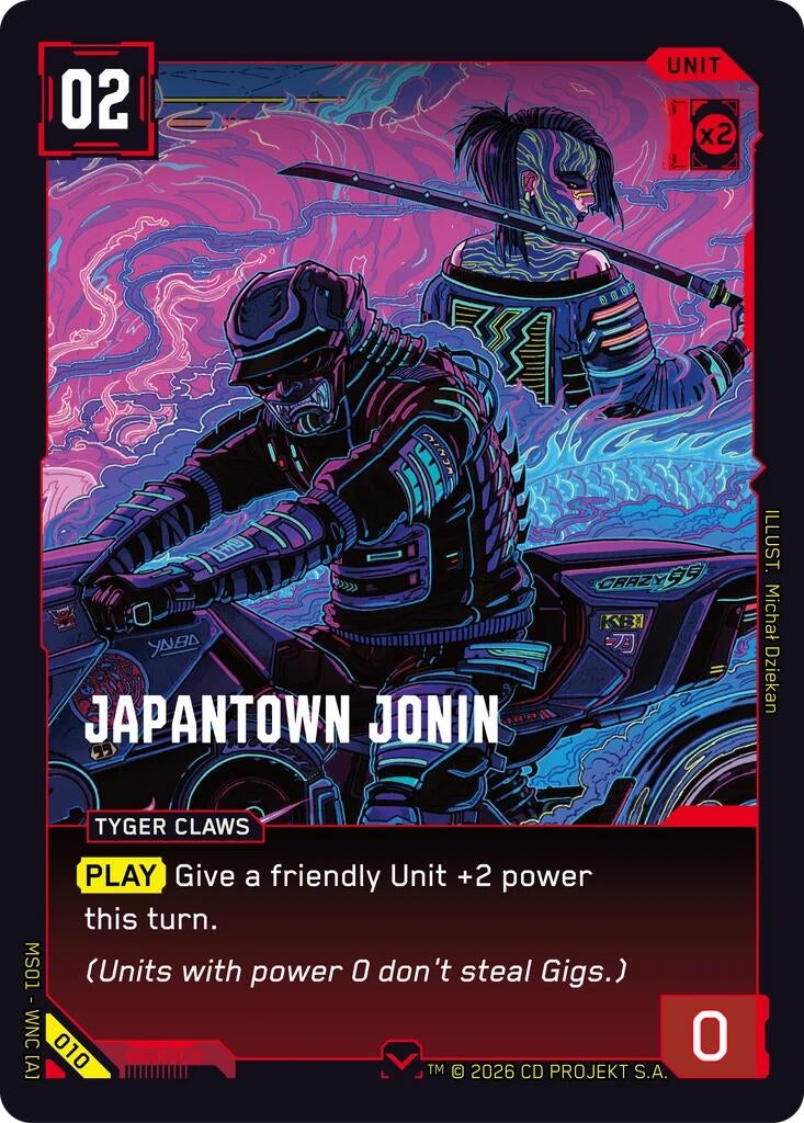 Image for Japantown Jonin (010) (Welcome to Night City - Retail) - Cyberpunk TCG