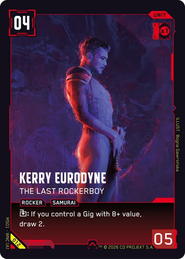 Image for Kerry Eurodyne - The Last Rockerboy (012) (Welcome to Night City - Retail) - Cyberpunk TCG