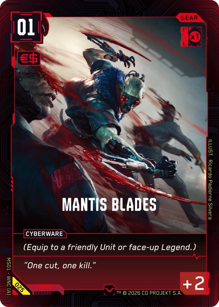Image for Mantis Blades (025) (Welcome to Night City - Retail) - Cyberpunk TCG