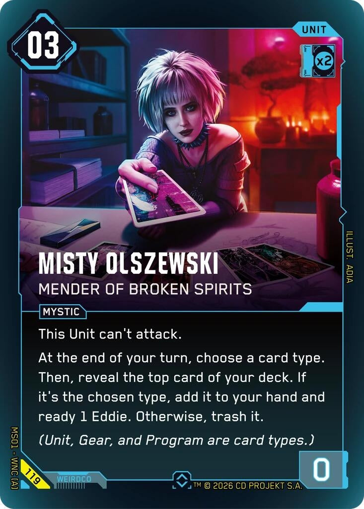 Image for Misty Olszewski - Mender of Broken Spirits (119) (Welcome to Night City - Retail) - Cyberpunk TCG