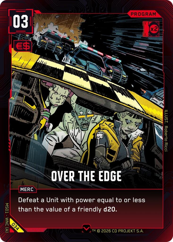 Image for Over the Edge (034) (Welcome to Night City - Retail) - Cyberpunk TCG