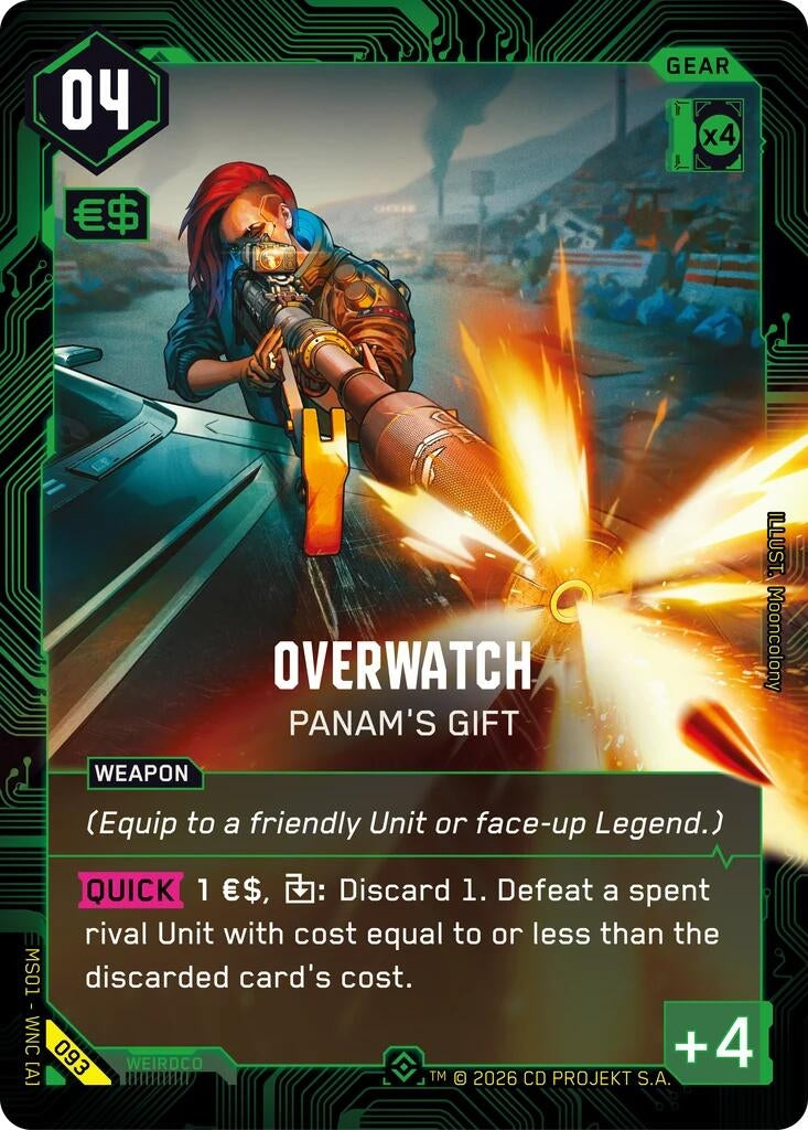 Image for Overwatch - Panam's Gift (Epic) (093) (Welcome to Night City - Retail) - Cyberpunk TCG
