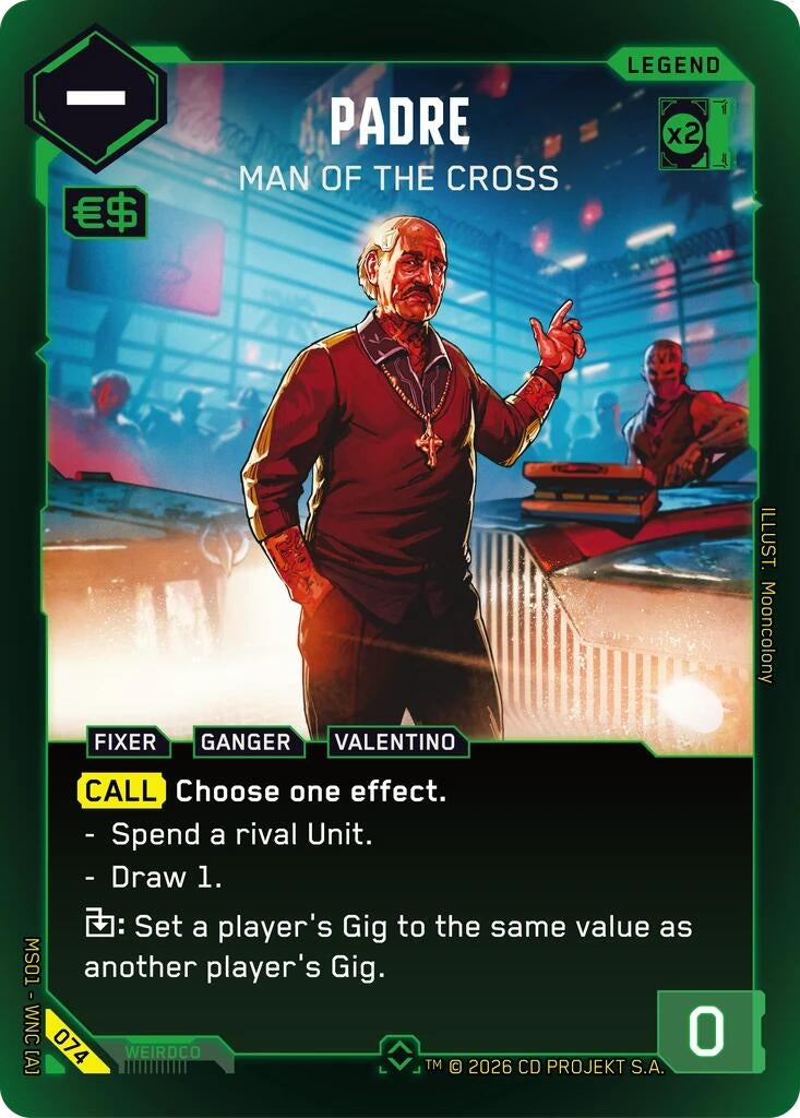 Image for Padre - Man of the Cross (Rare) (074) (Welcome to Night City - Retail) - Cyberpunk TCG