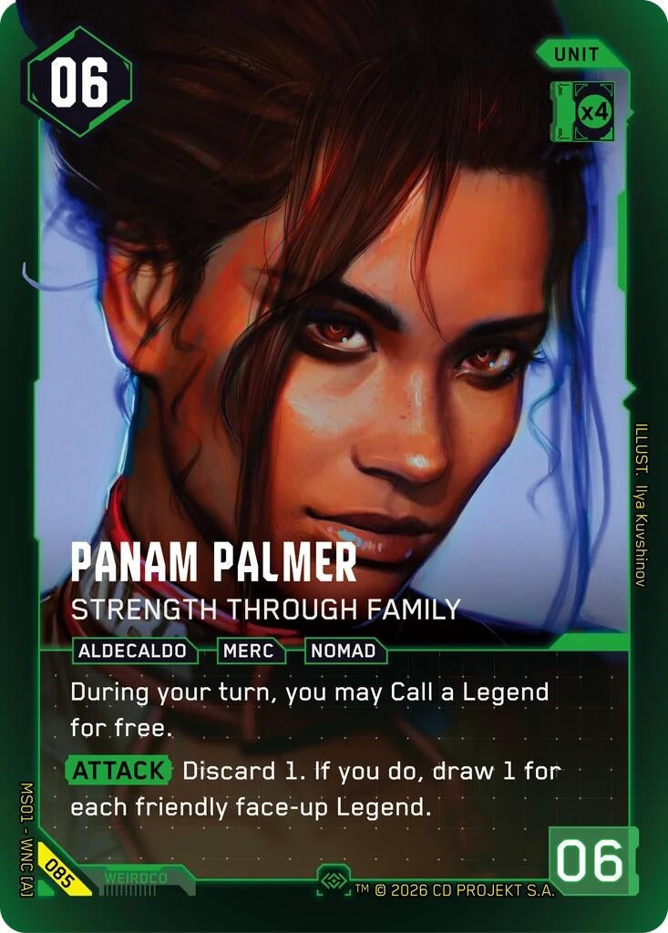 Image for Panam Palmer - Strength Through Family (Secret) (085) (Welcome to Night City - Retail) - Cyberpunk TCG