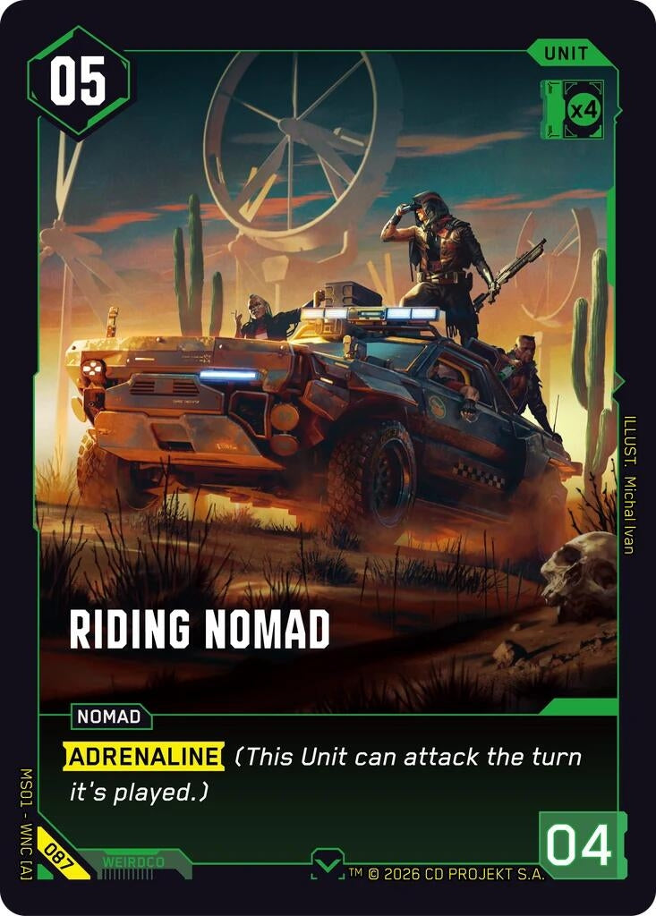 Image for Riding Nomad (087) (Welcome to Night City - Retail) - Cyberpunk TCG