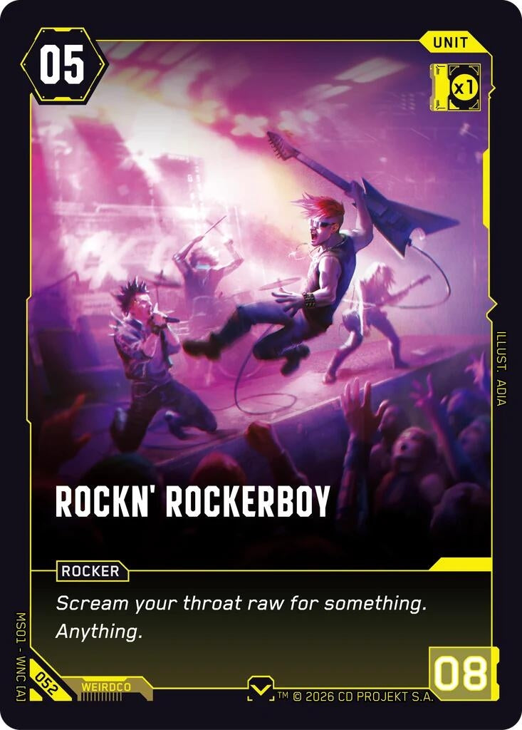 Image for Rockn' Rockerboy (052) (Welcome to Night City - Retail) - Cyberpunk TCG