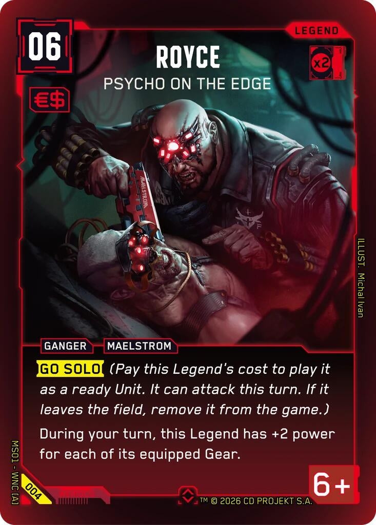 Image for Royce - Psycho on the Edge (Rare) (004) (Welcome to Night City - Retail) - Cyberpunk TCG