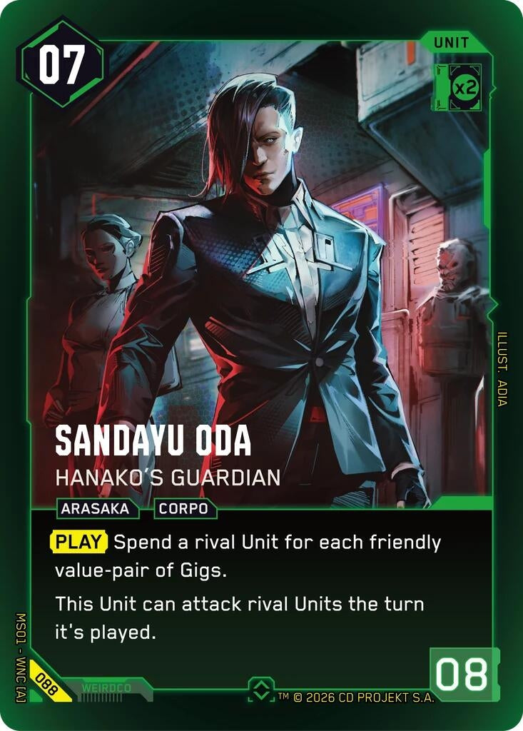 Image for Sandayu Oda - Hanako's Guardian (Rare) (088) (Welcome to Night City - Retail) - Cyberpunk TCG