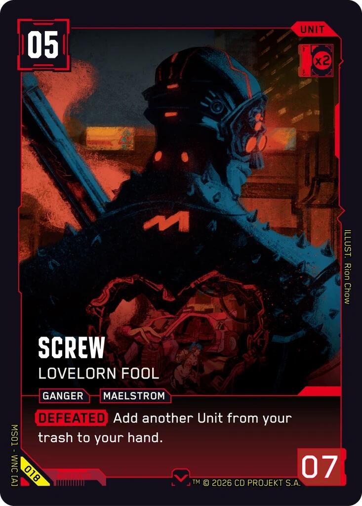 Image for Screw - Lovelorn Fool (018) (Welcome to Night City - Retail) - Cyberpunk TCG
