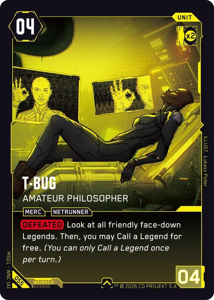 Image for T-Bug - Amateur Philosopher (055) (Welcome to Night City - Retail) - Cyberpunk TCG
