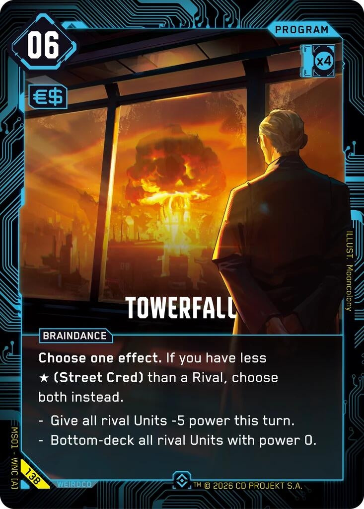 Image for Towerfall (Epic) (138) (Welcome to Night City - Retail) - Cyberpunk TCG