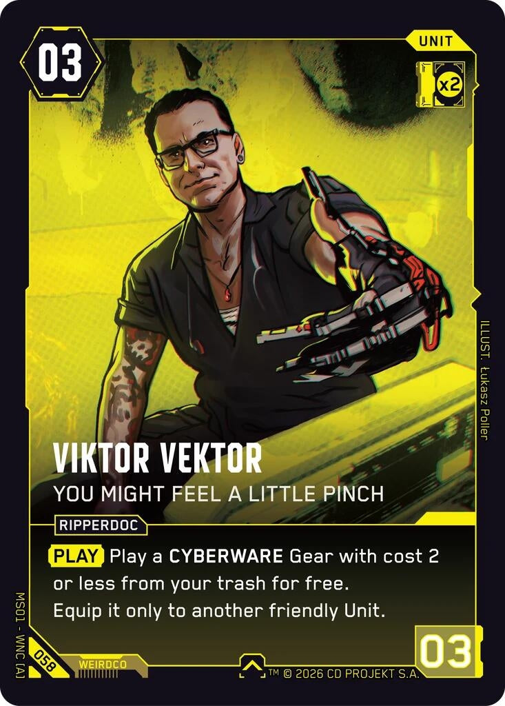 Image for Viktor Vektor - Drop Your Illusions (057) (Welcome to Night City - Retail) - Cyberpunk TCG