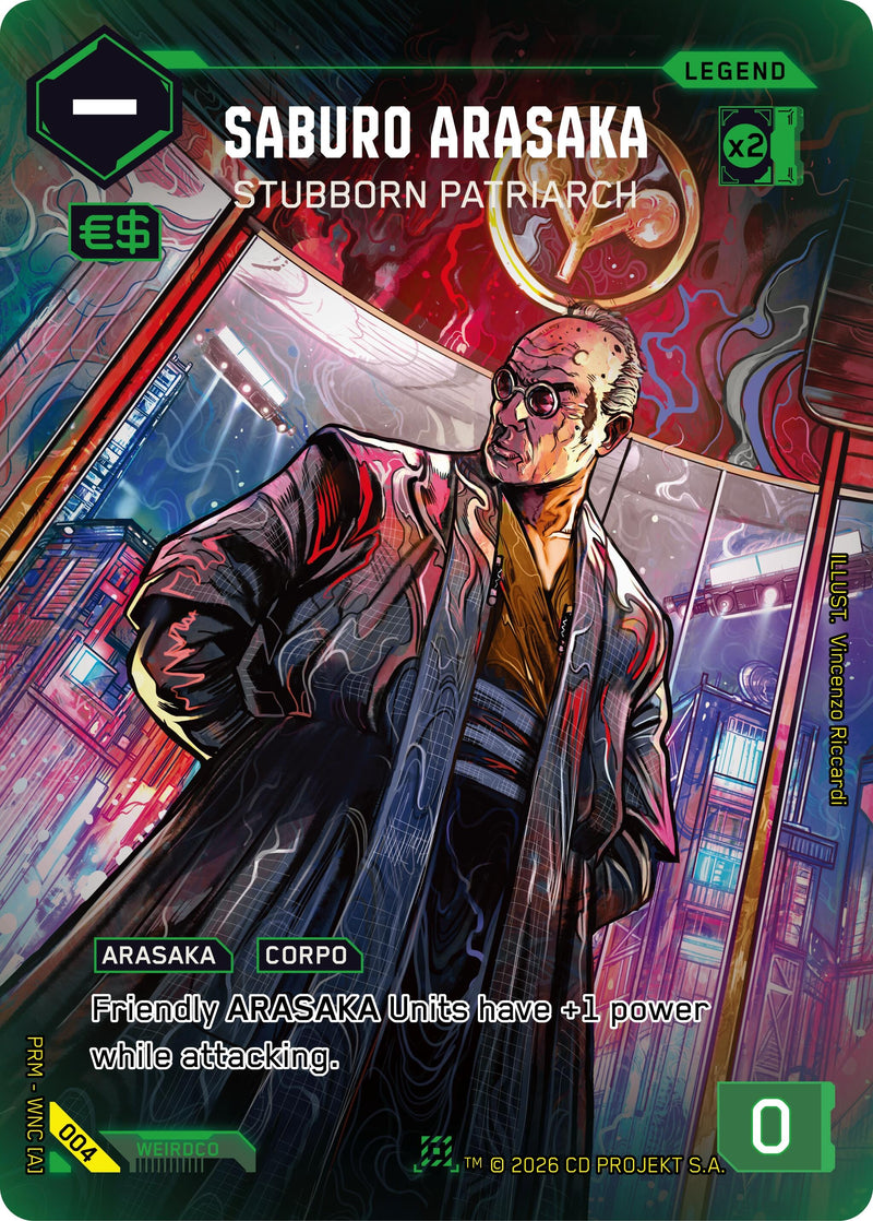 Image for Saburo Arasaka - Stubborn Patriarch (004) (Box Toppers - Retail) - Cyberpunk TCG