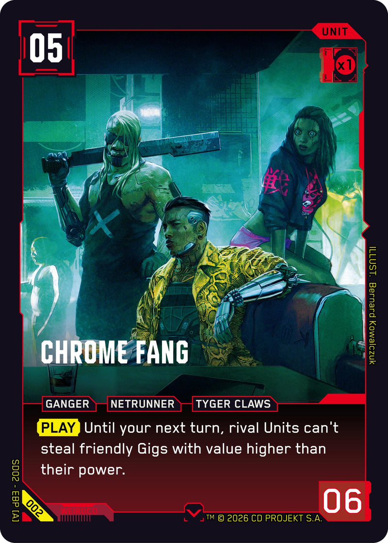 Image for Chrome Fang (002) (Embracing Power - Retail Starter Deck) - Cyberpunk TCG