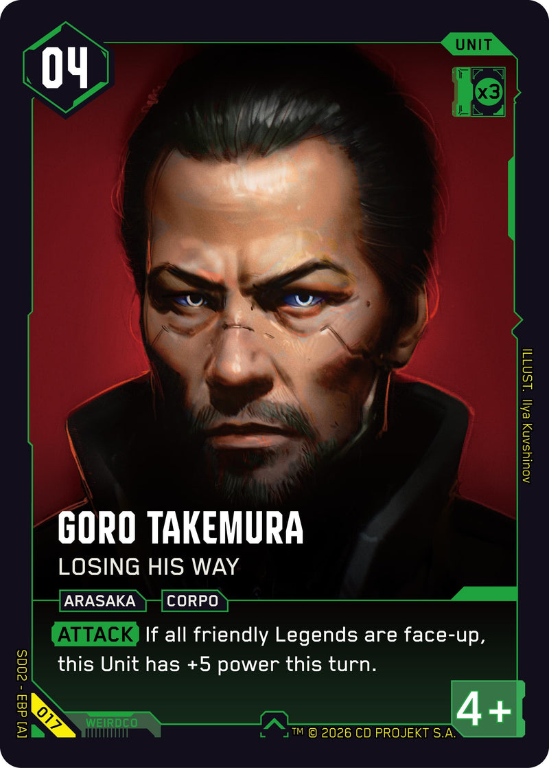 Image for Goro Takemura - Losing His Way (017) (Embracing Power - Retail Starter Deck) - Cyberpunk TCG