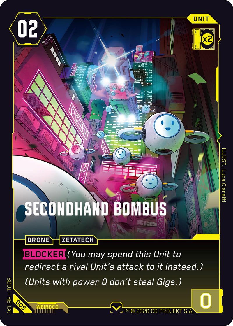 Image for Secondhand Bombus (005) (The Heist - Retail Starter Deck) - Cyberpunk TCG