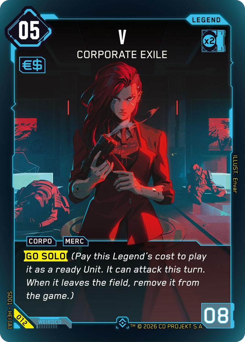 Image for V - Corporate Exile (012) (The Heist - Retail Starter Deck) - Cyberpunk TCG