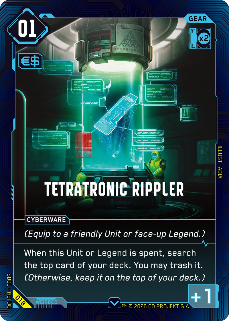 Image for Tetratonic Rippler (018) (The Heist - Retail Starter Deck) - Cyberpunk TCG