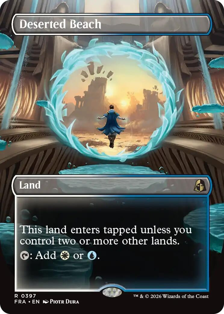 Image for Deserted Beach (Borderless) (397) (Reality Fracture) (FRA) - Magic: The Gathering