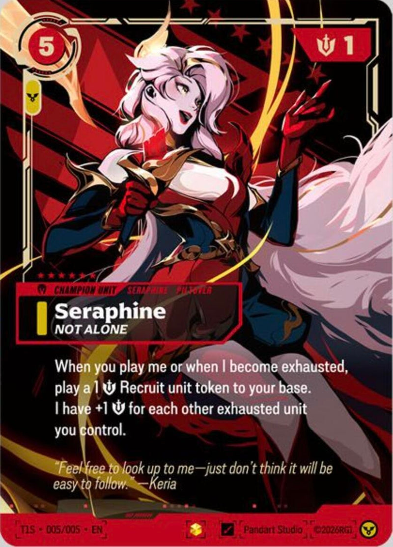 Image for Seraphine, Not Alone (T1 Worlds Champion Signature Edition Bundle) (T1S 005/005) (T1 2025 Worlds Champion Bundles) (T12025) - Riftbound: League of Legends Trading Card Game