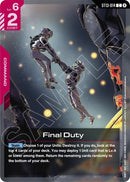Image for Final Duty (ST13-014) (Starter Deck 13: Silent Barrage) (ST13) - Gundam Card Game
