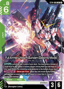 Image for Full Armor Unicorn Gundam (Destroy Mode) (ST14-006) (Starter Deck 14: Heavy Dominion) (ST14) - Gundam Card Game