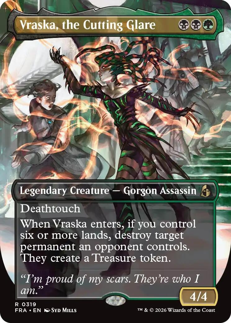 Image for Vraska, the Cutting Glare (Borderless) (319) (Reality Fracture) (FRA) - Magic: The Gathering