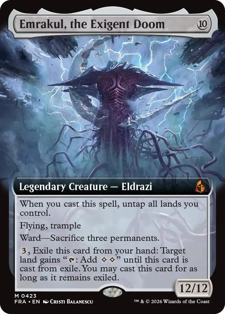 Image for Emrakul, the Exigent Doom (Extended Art) (423) (Reality Fracture) (FRA) - Magic: The Gathering