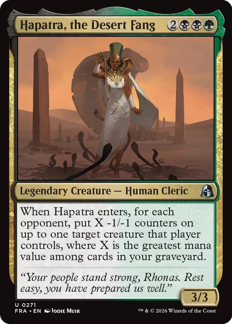 Image for Hapatra, the Desert Fang (271) (Reality Fracture) (FRA) - Magic: The Gathering