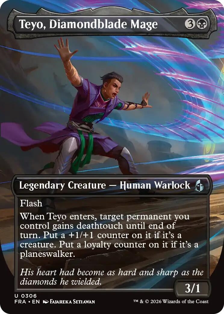 Image for Teyo, Diamondblade Mage (Borderless) (306) (Reality Fracture) (FRA) - Magic: The Gathering