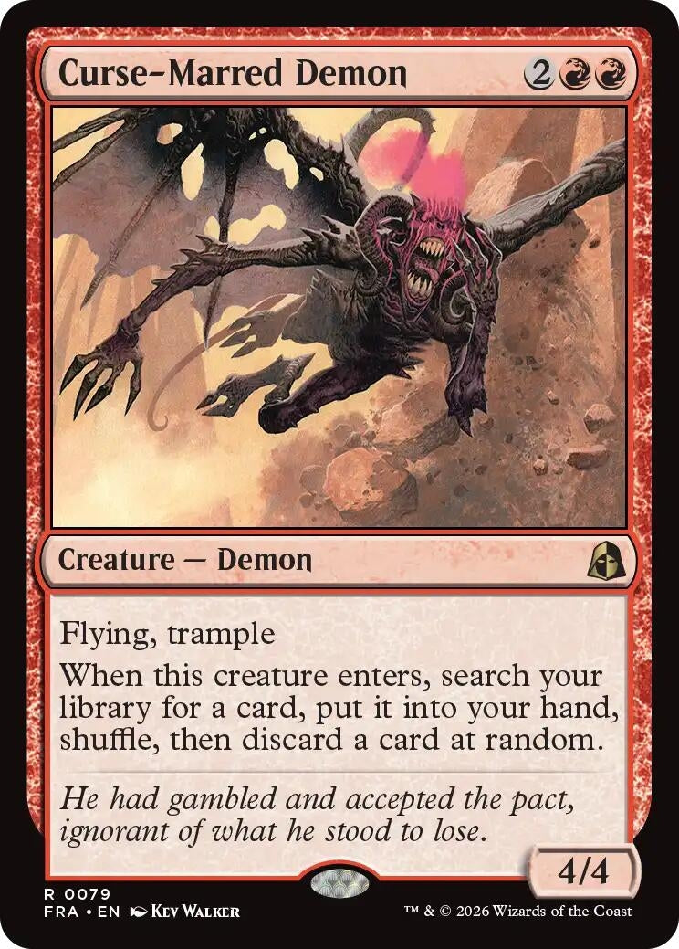 Image for Curse-Marred Demon (79) (Reality Fracture) (FRA) - Magic: The Gathering