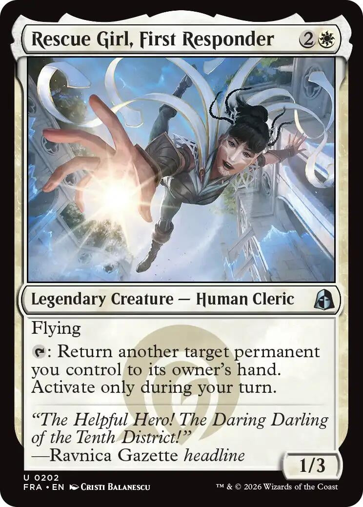 Image for Rescue Girl, First Responder (202) (Reality Fracture) (FRA) - Magic: The Gathering