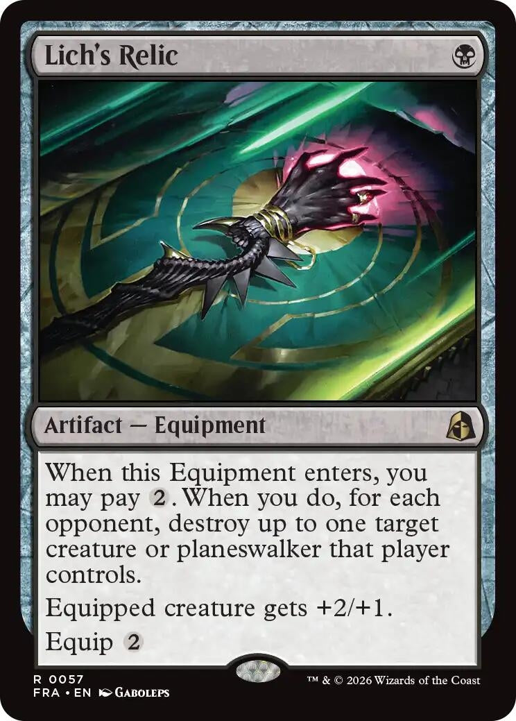 Image for Lich's Relic (57) (Reality Fracture) (FRA) - Magic: The Gathering
