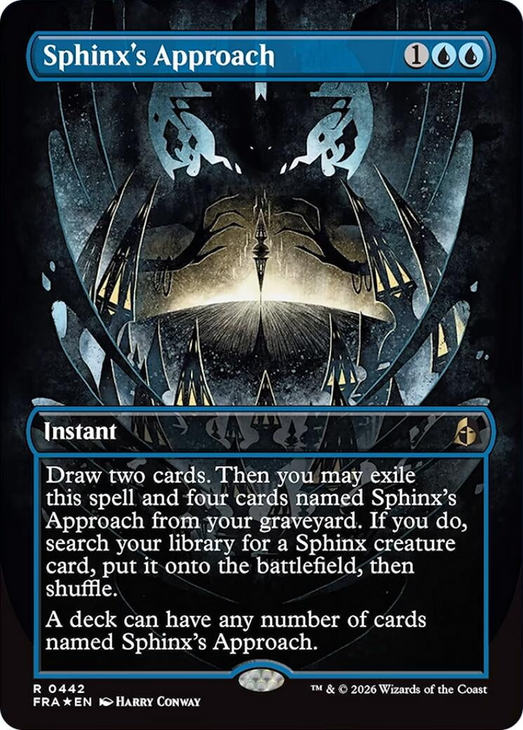 Image for Sphinx's Approach (Borderless) (442) (Reality Fracture) (FRA) - Magic: The Gathering