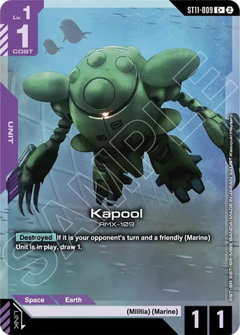 Image for Kapool (C+) (ST11-009) (Starter Deck 11: Aquatic Assault) (ST11) - Gundam Card Game