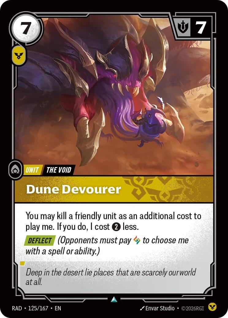 Image for Dune Devourer (125/167) (Radiance) (RAD) - Riftbound: League of Legends Trading Card Game