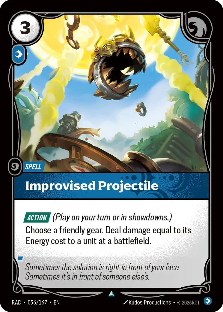 Image for Improvised Projectile (056/167) (Radiance) (RAD) - Riftbound: League of Legends Trading Card Game
