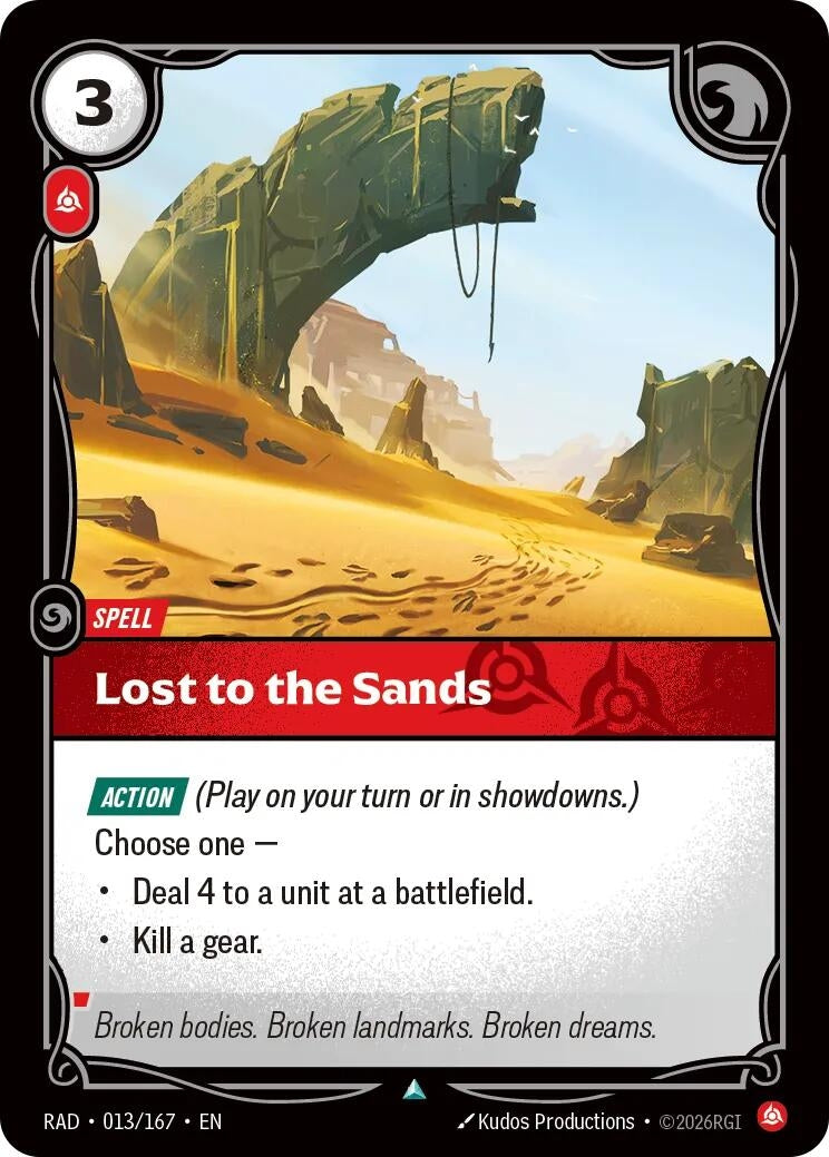 Image for Lost to the Sands (013/167) (Radiance) (RAD) - Riftbound: League of Legends Trading Card Game