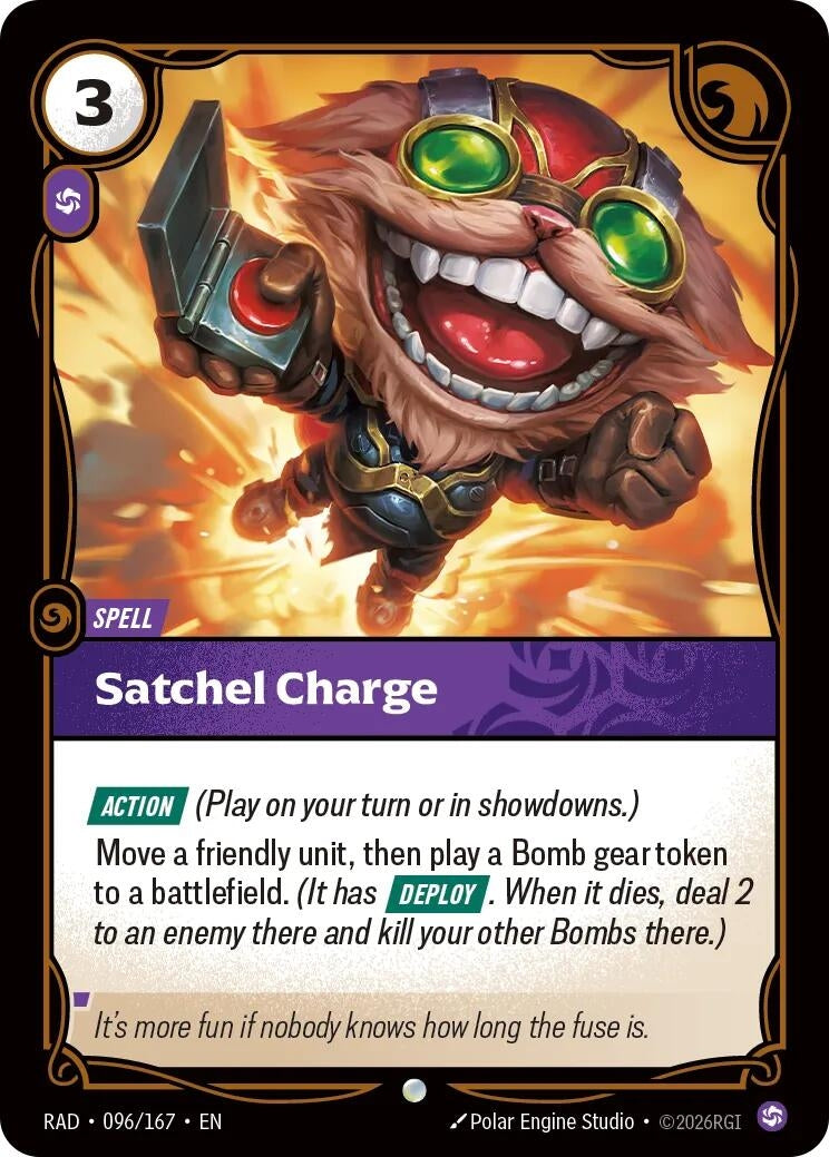 Image for Satchel Charge (096/167) (Radiance) (RAD) - Riftbound: League of Legends Trading Card Game