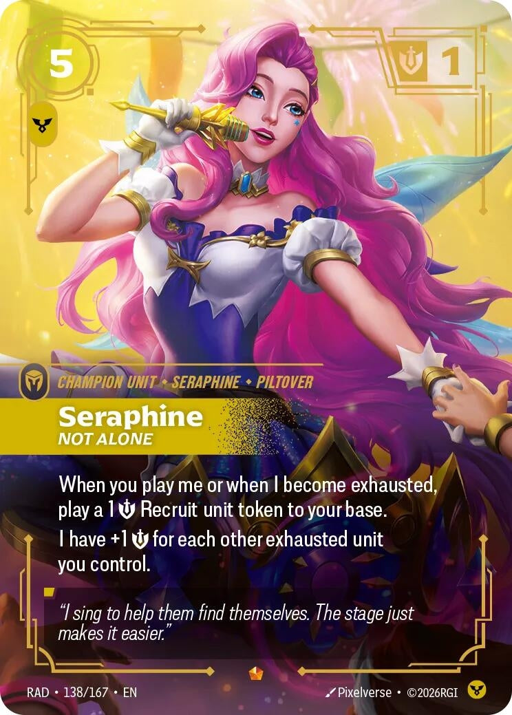 Image for Seraphine, Not Alone (138/167) (Radiance) (RAD) - Riftbound: League of Legends Trading Card Game