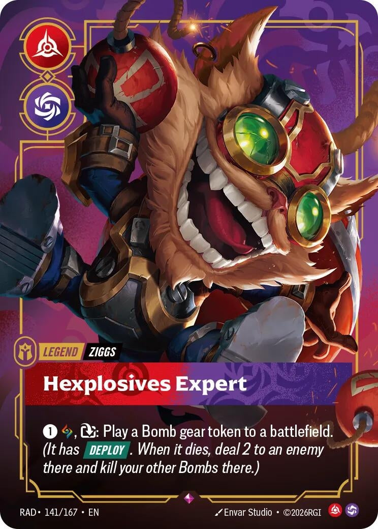 Image for Ziggs, Hexplosives Expert (141/167) (Radiance) (RAD) - Riftbound: League of Legends Trading Card Game