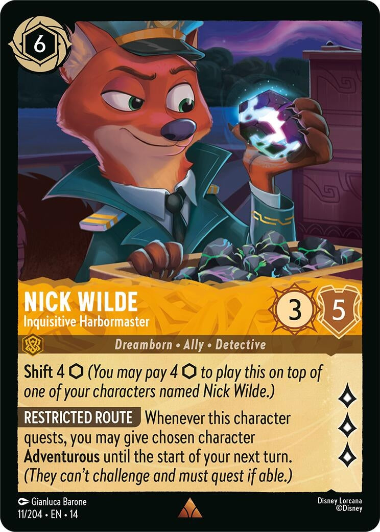 Image for Nick Wilde - Inquisitive Harbormaster (11/204) (Hyperia City) (14) - Disney Lorcana