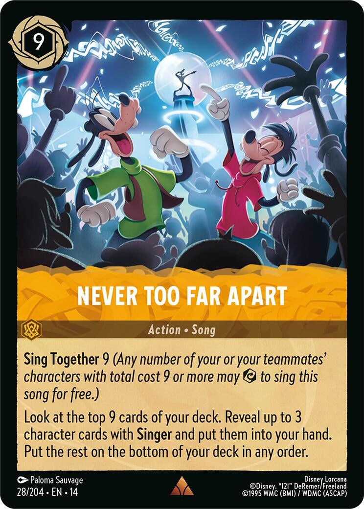 Image for Never Too Far Apart (28/204) (Hyperia City) (14) - Disney Lorcana