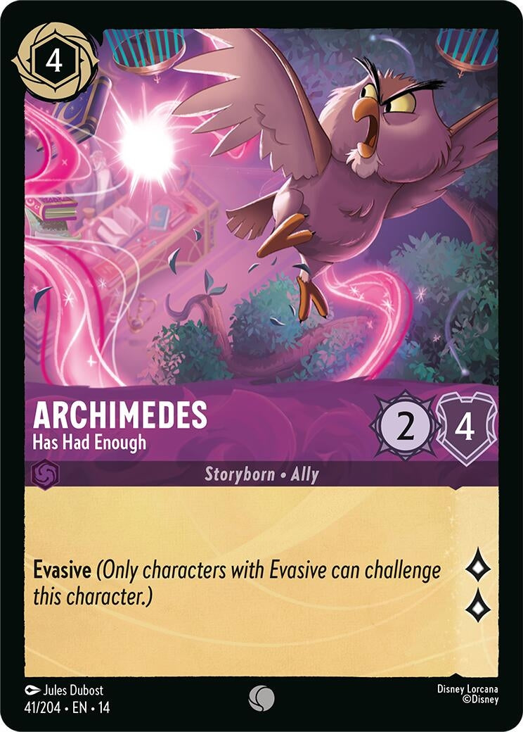 Image for Archimedes - Has Had Enough (41/204) (Hyperia City) (14) - Disney Lorcana